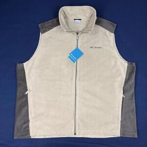 NWT Columbia Vest Men Size 3X Fleece Full Zip Pockets Outdoor Hiking Casual Warm